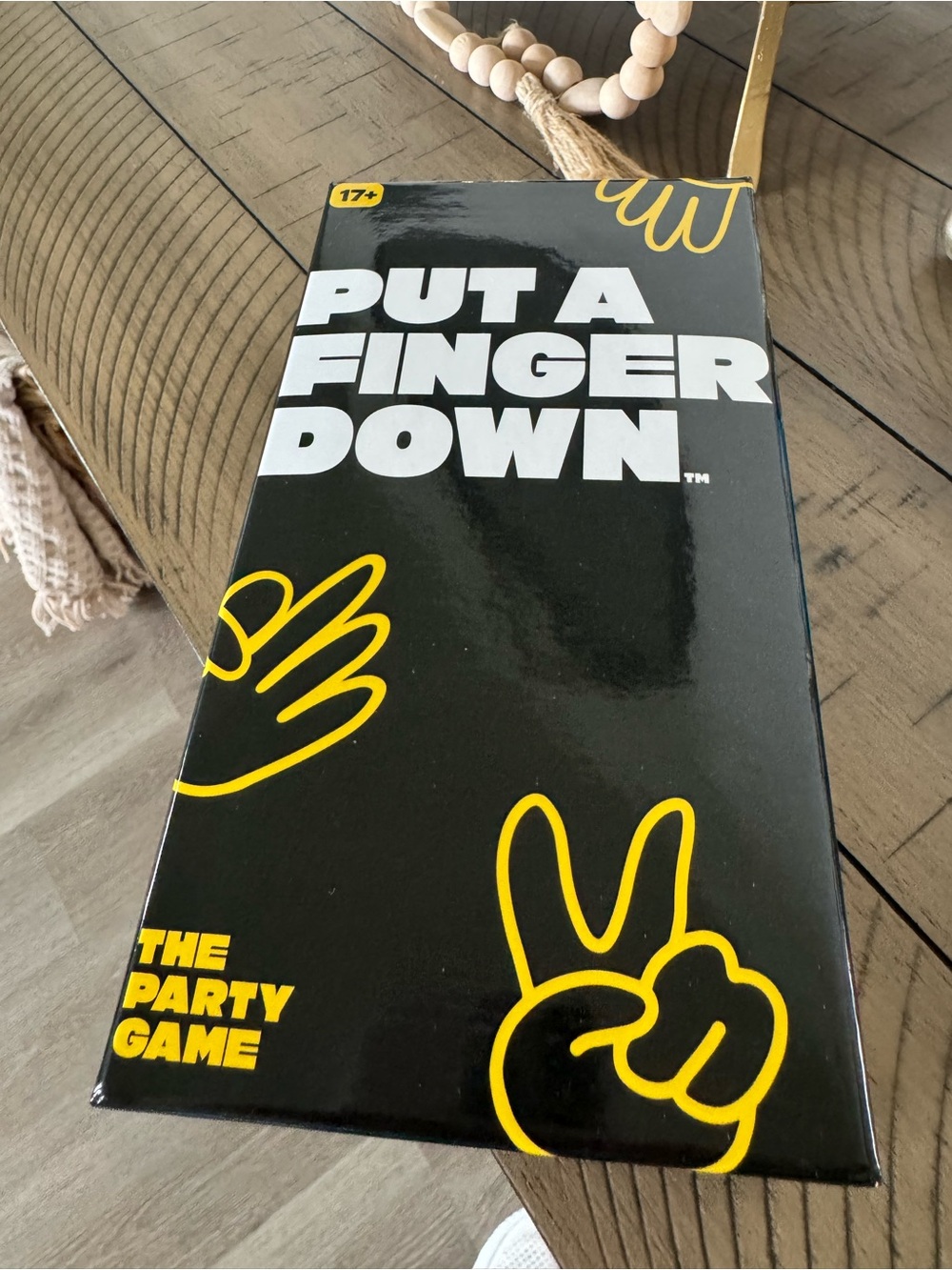 Adore Me Put A Finger Down Party Game - Black & Yellow